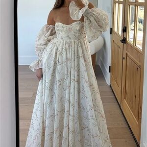 Elegant One Shoulder Floral Dress